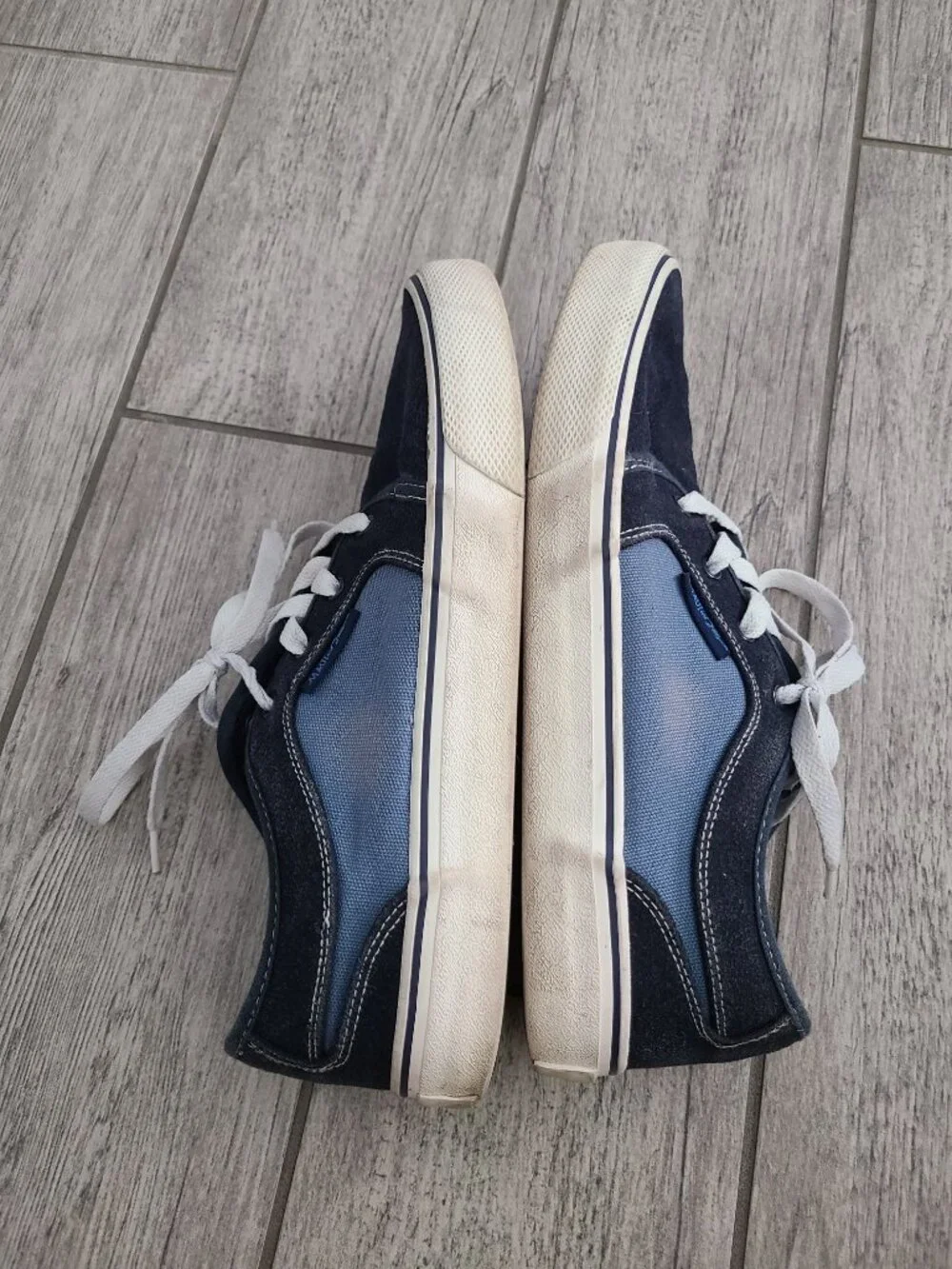 Maui and Sons Wave Men's Canvas Sneakers Blue Black Size 9.5